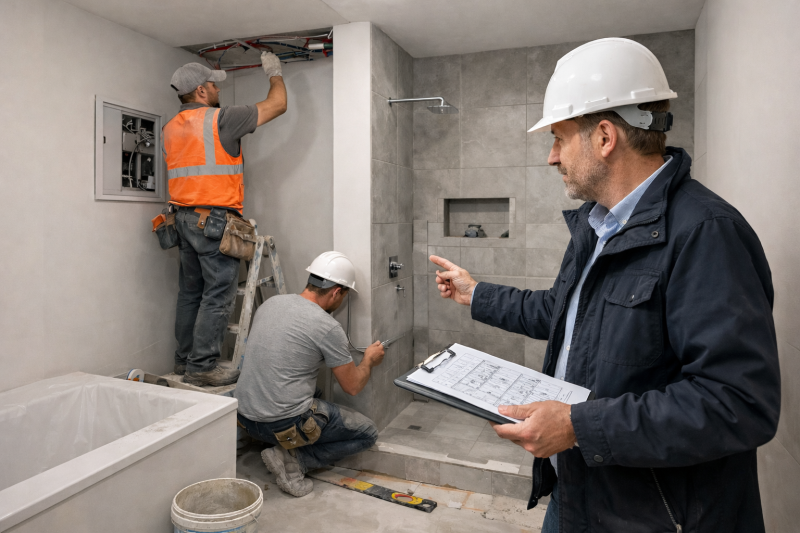 Travaux de rénovation de salle de bain suivis par un maître d’œuvre pour un projet maîtrisé