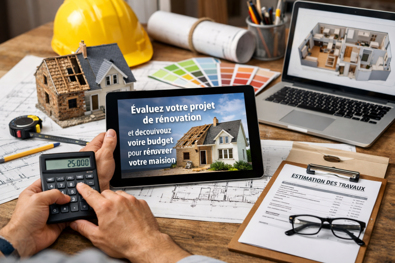Évaluez votre projet de rénovation et découvrez votre budget pour rénover votre maison