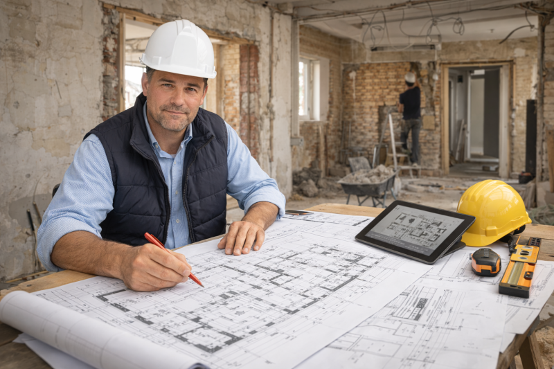 Élaboration des plans de rénovation d’un appartement par un maître d’œuvre à Nancy